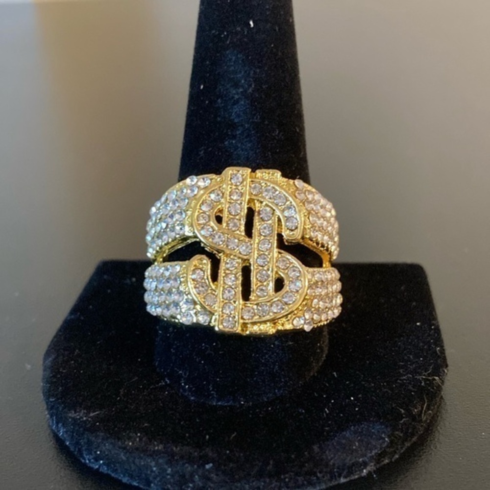 Gold and Silver Dollar Sign Ring size 12.5